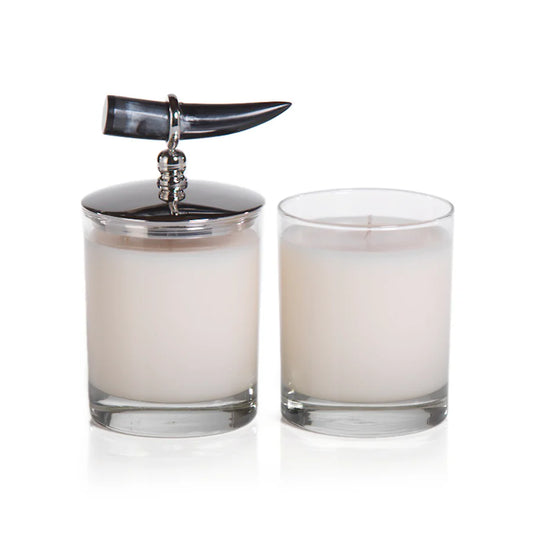 zodax Côte d’Ivoire Scented Candle with Horn Lid