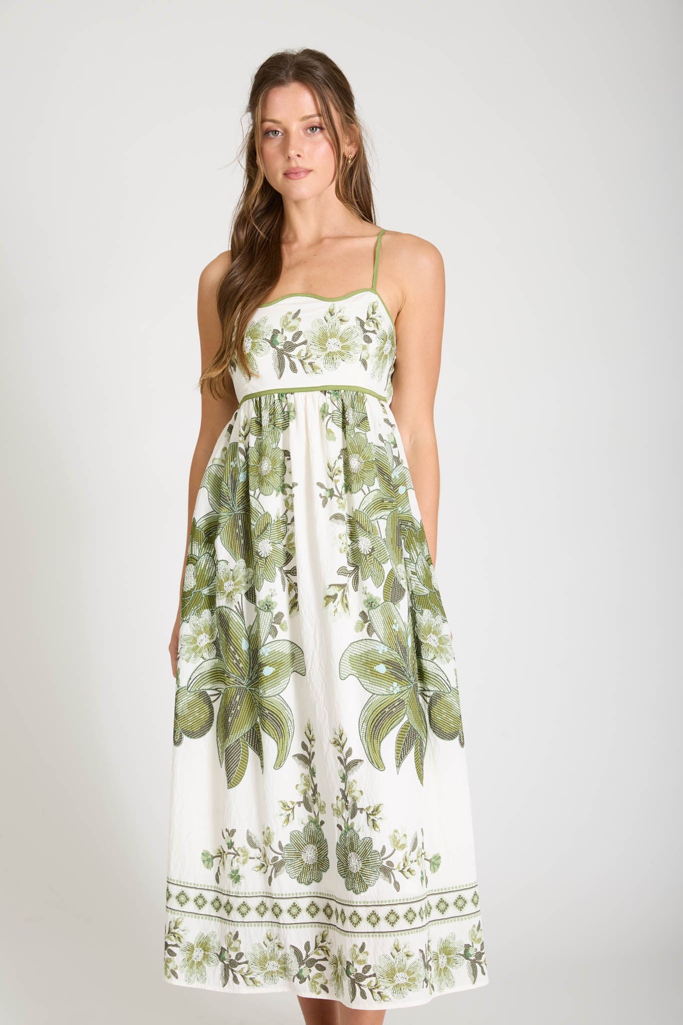 Aurora Embroidered Midi