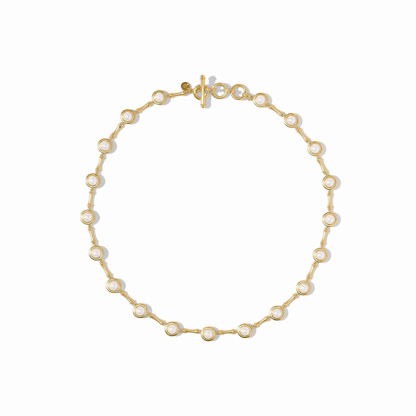 Julie Vos Bamboo Pearl Necklace - Gold