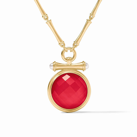 Julie Vos Bamboo Statement Necklace - Gold - Iridescent Strawberry