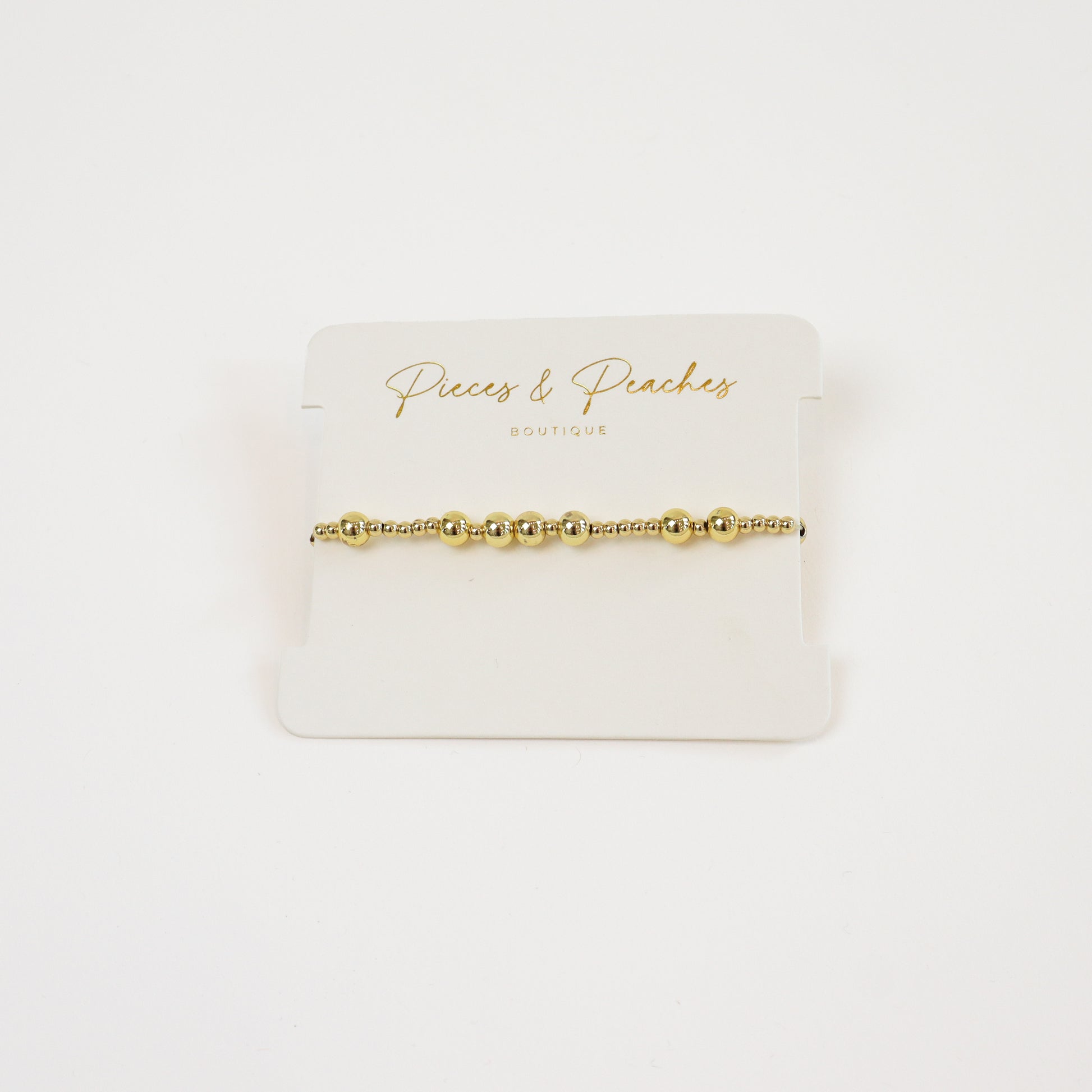 Elegant gold beaded bracelet with a minimalist design for everyday wear