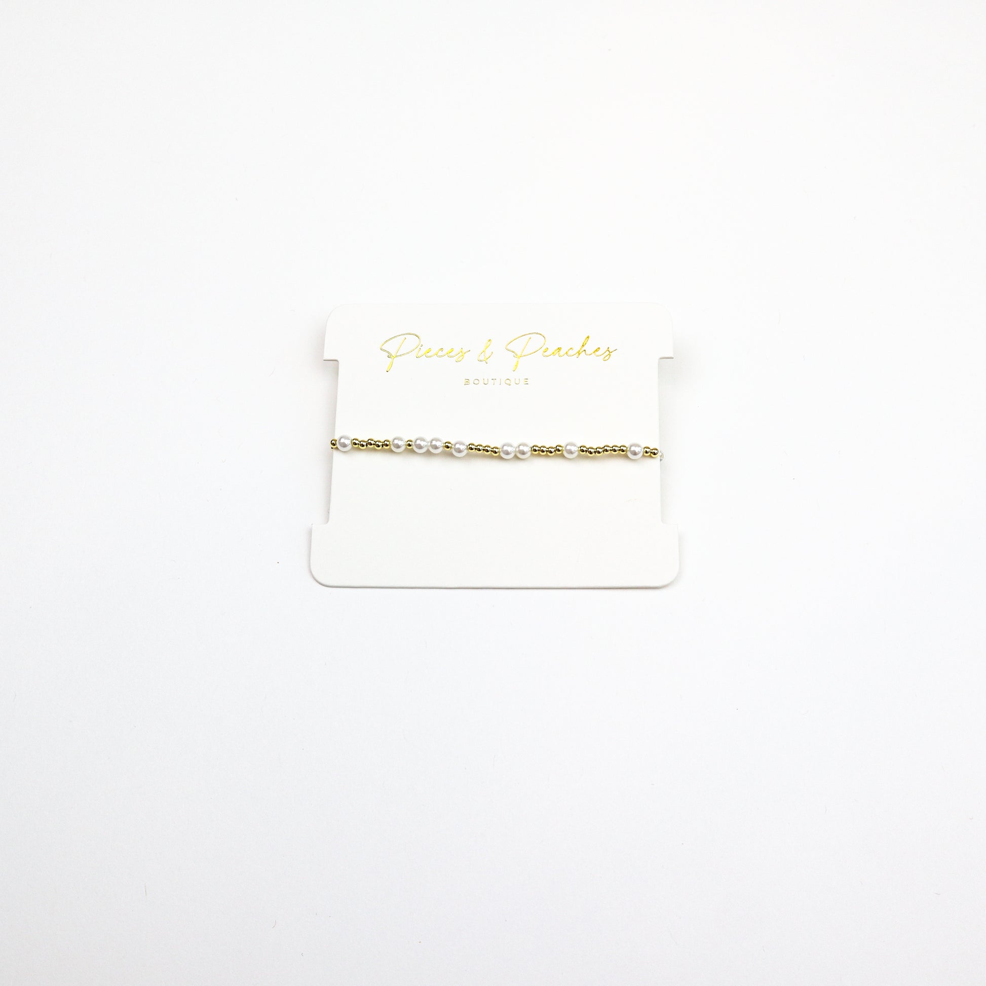 14k gold-filled beaded bracelet with grouped freshwater pearls, designed for timeless elegance