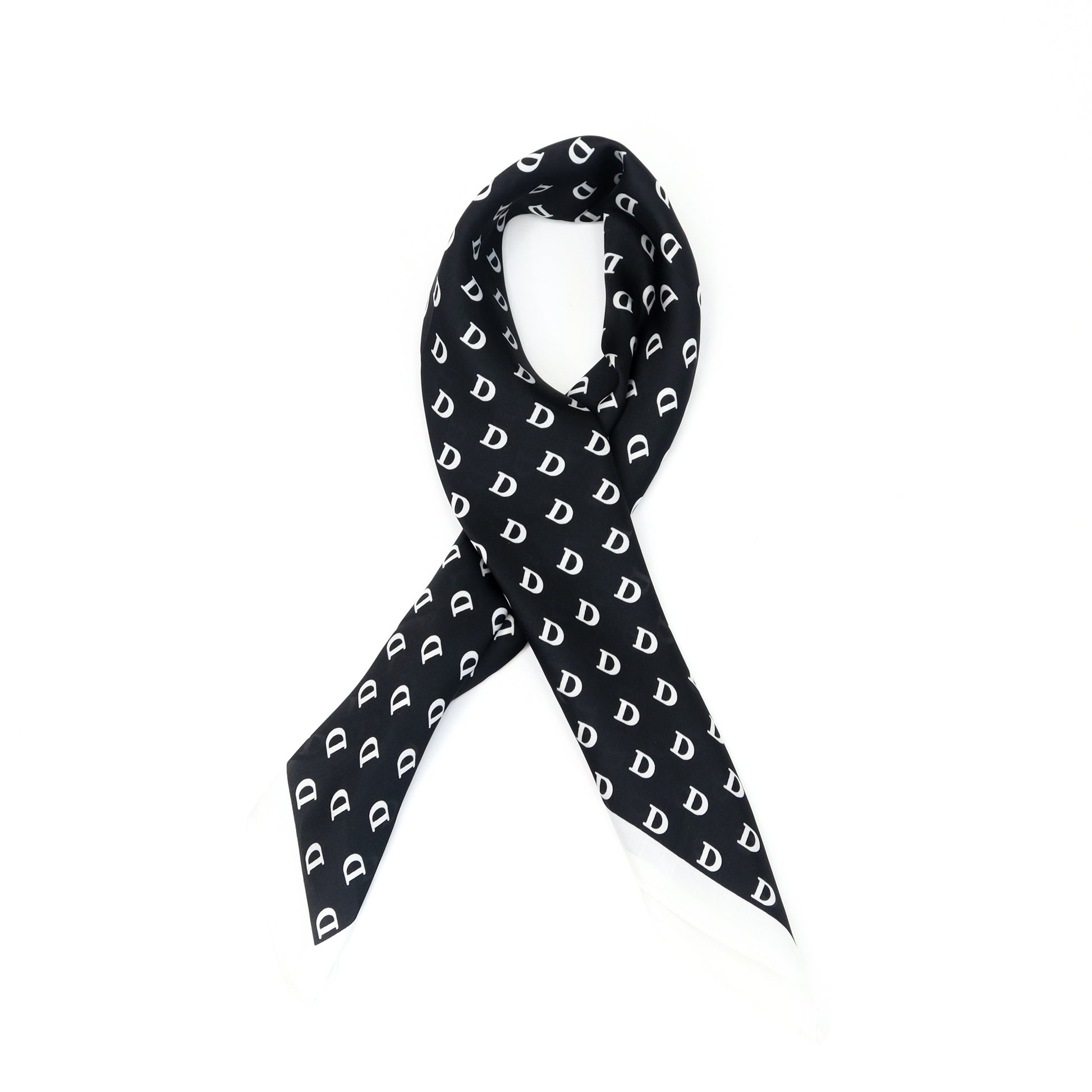 Black Scarf With D Pattern