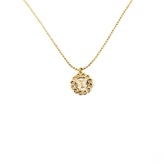 Delicate Butterfly Medallion Necklace