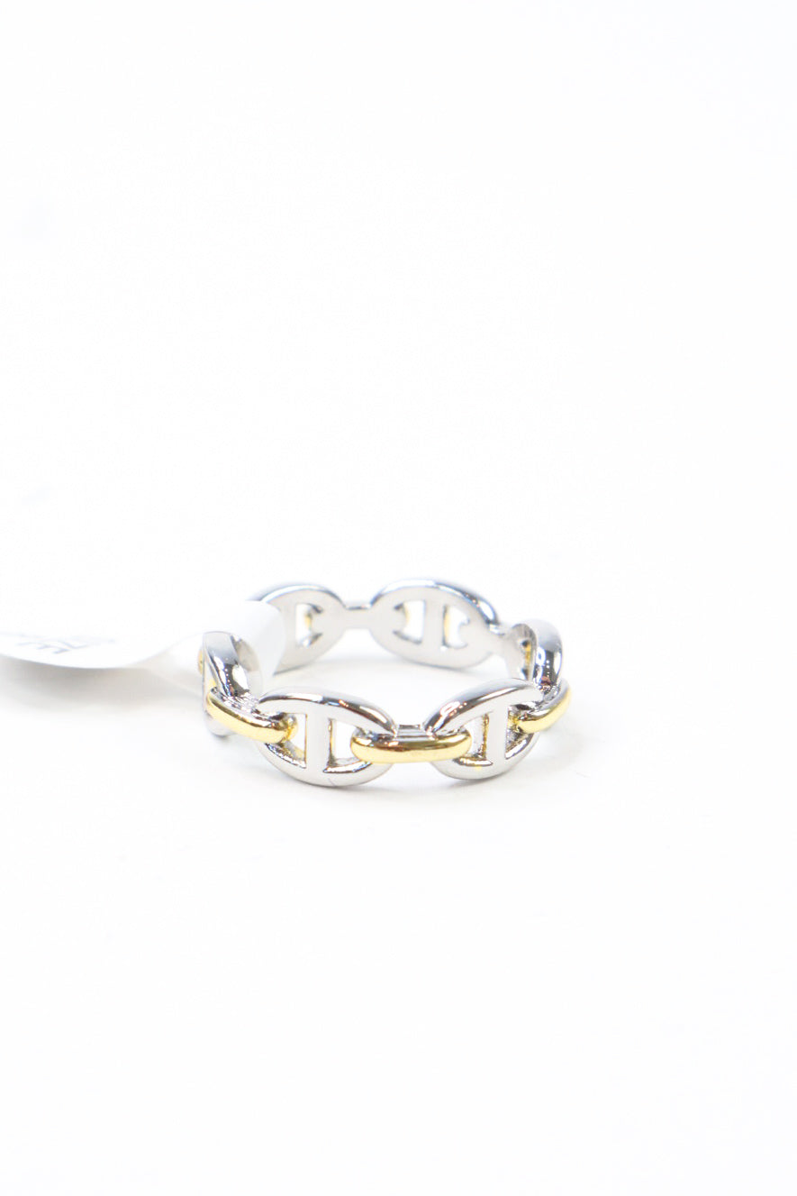 Silver Link Chain Ring