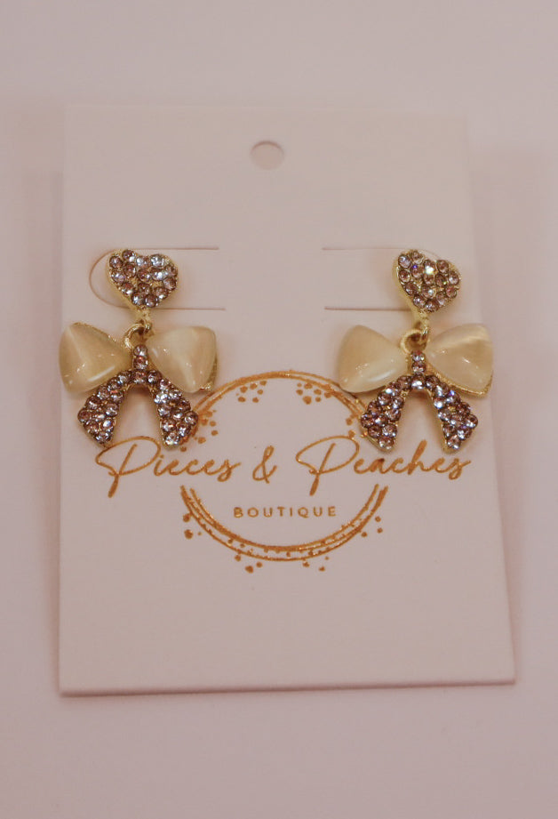 Bow Pave Earrings