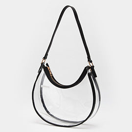 Clear Shoulder Bag - Black