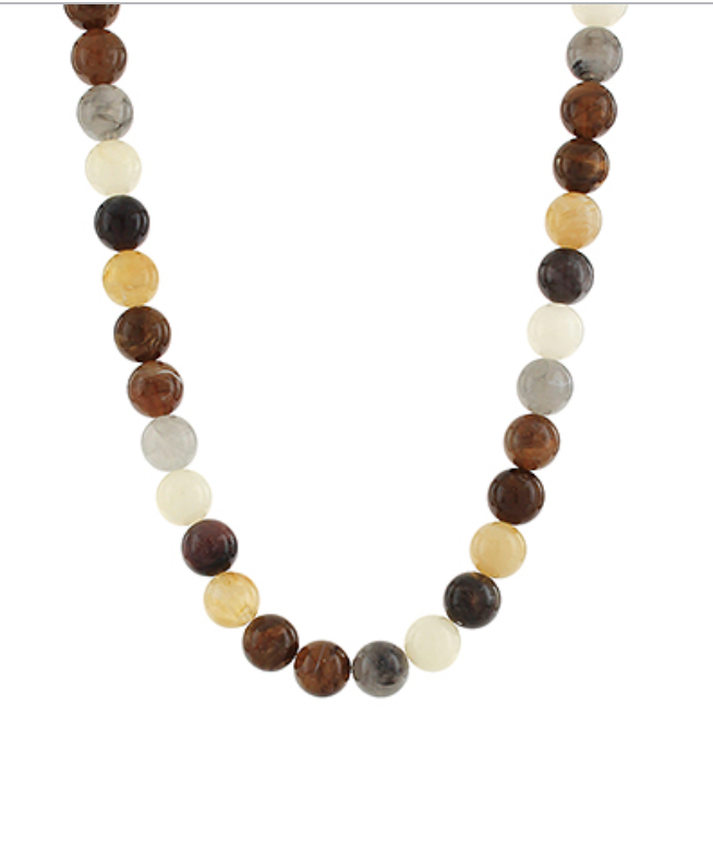 Colorful Marble Bead Necklace featuring a vibrant mix of marble beads in various colors, showcasing a stylish, handcrafted design.