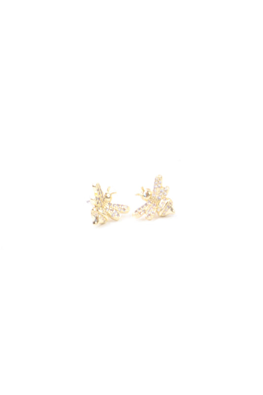 Golden Bee Stud Earrings