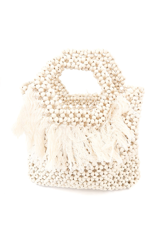 The Coastal Fringe Beaded Bag