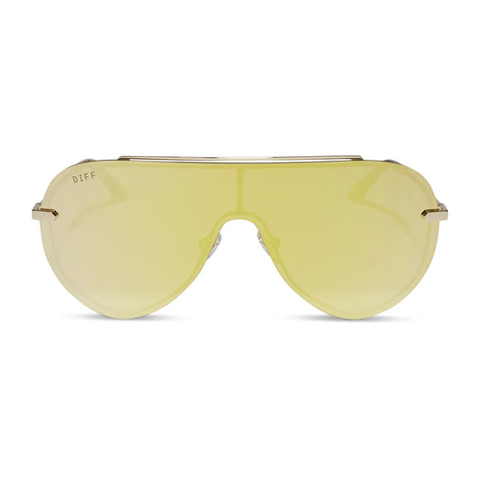 DIFF Amani Gold Mirror Sunglasses