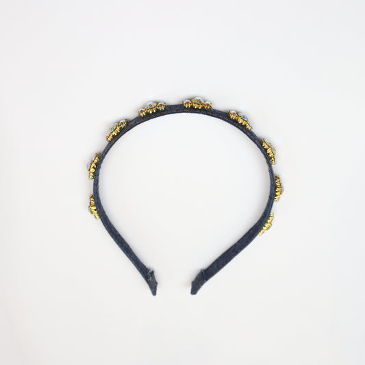 enim embellished headband with crystal accents