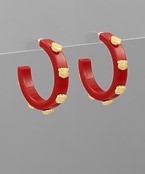 Wearing Red Earrings