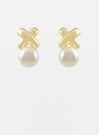 Cross & Pearl Earings
