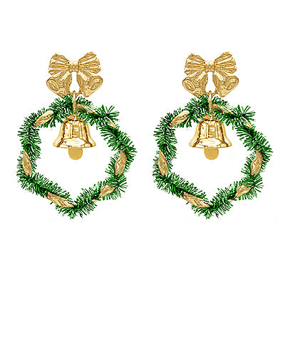 Noelle Christmas Ornament & Bow Earrings