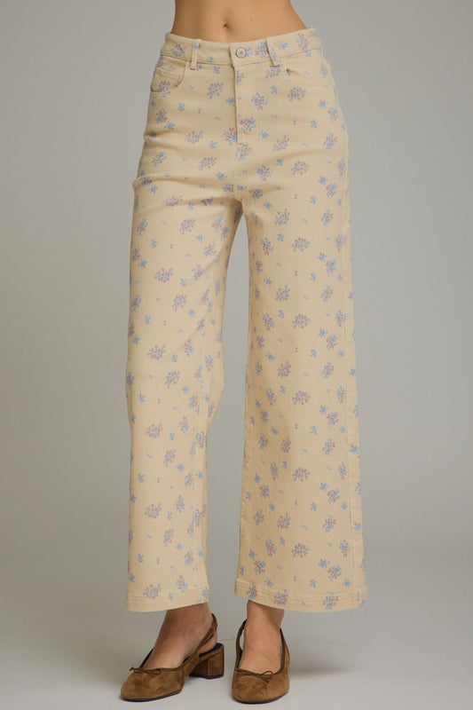 Classic floral straight leg pants designed with a flattering tailored fit and just the right amount of stretch for all-day comfort.