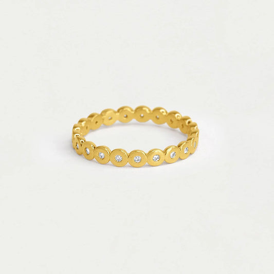 Petite Pave Simple Stacking Ring - Size 7