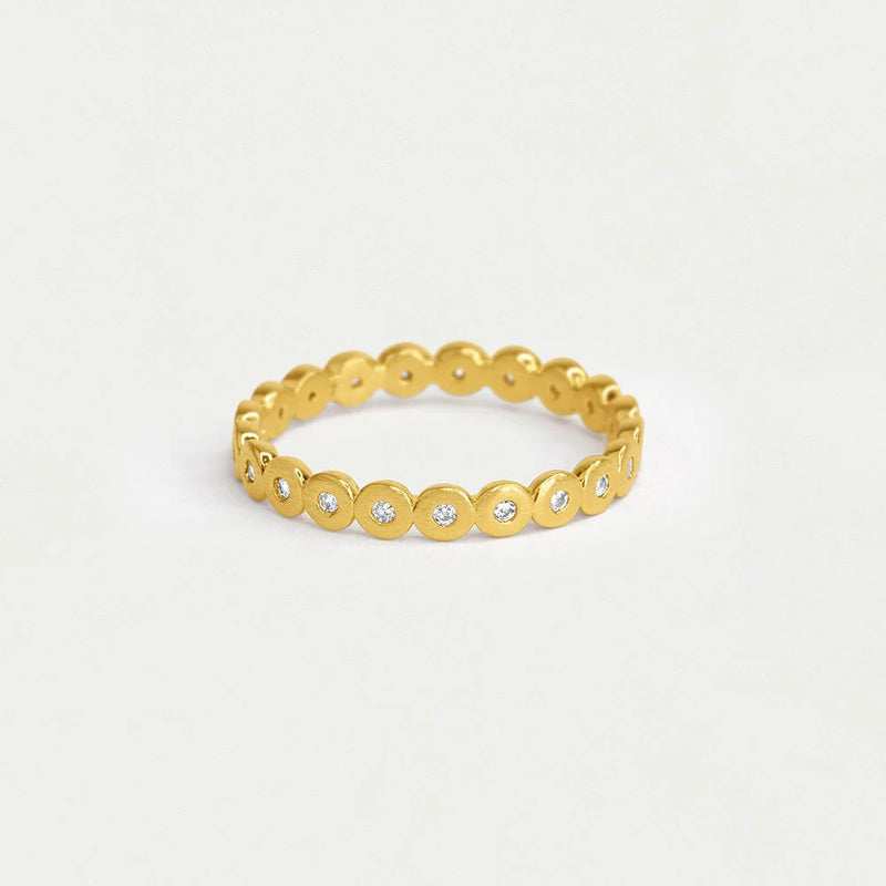 Petite Pave Simple Stacking Ring - Size 7