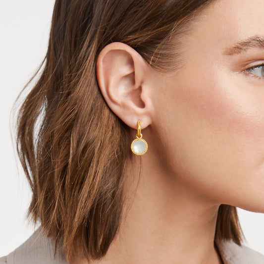 Fleur­ de ­Lis Hoop & Charm Earring