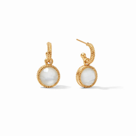 Fleur­ de ­Lis Hoop & Charm Earring