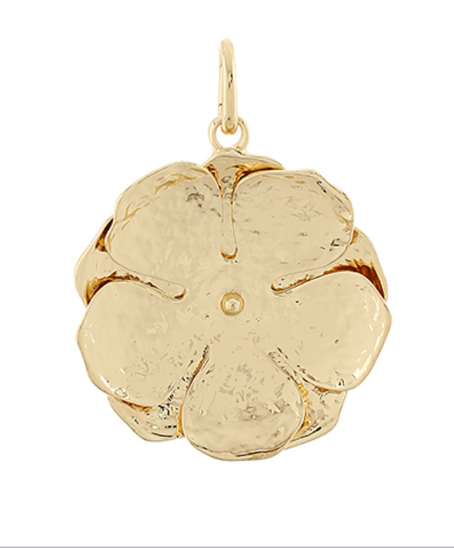 Gold Charm Pendants Flower