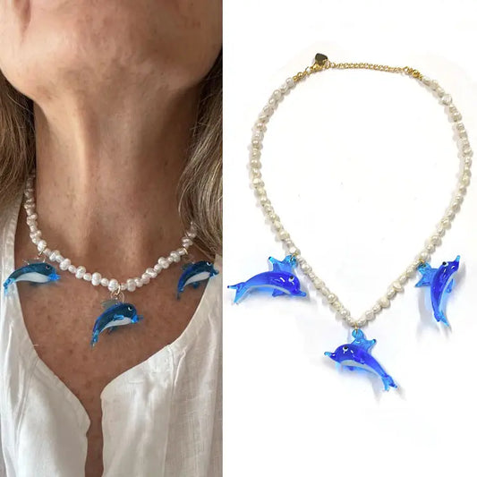 Dolphin Dreams Pearl Necklace