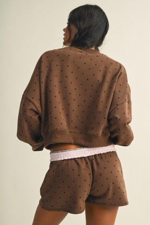 Amour Varsity Polka Dot Sweatshirt