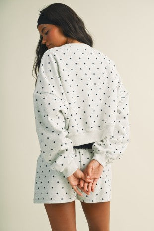 Amour Varsity Polka Dot Sweatshirt
