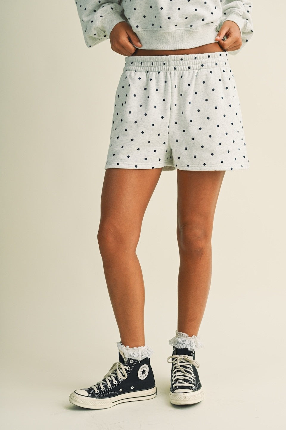 Varsity Polka Dot Sweatshorts
