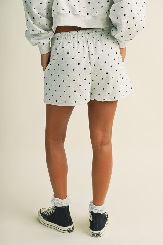 Varsity Polka Dot Sweatshorts