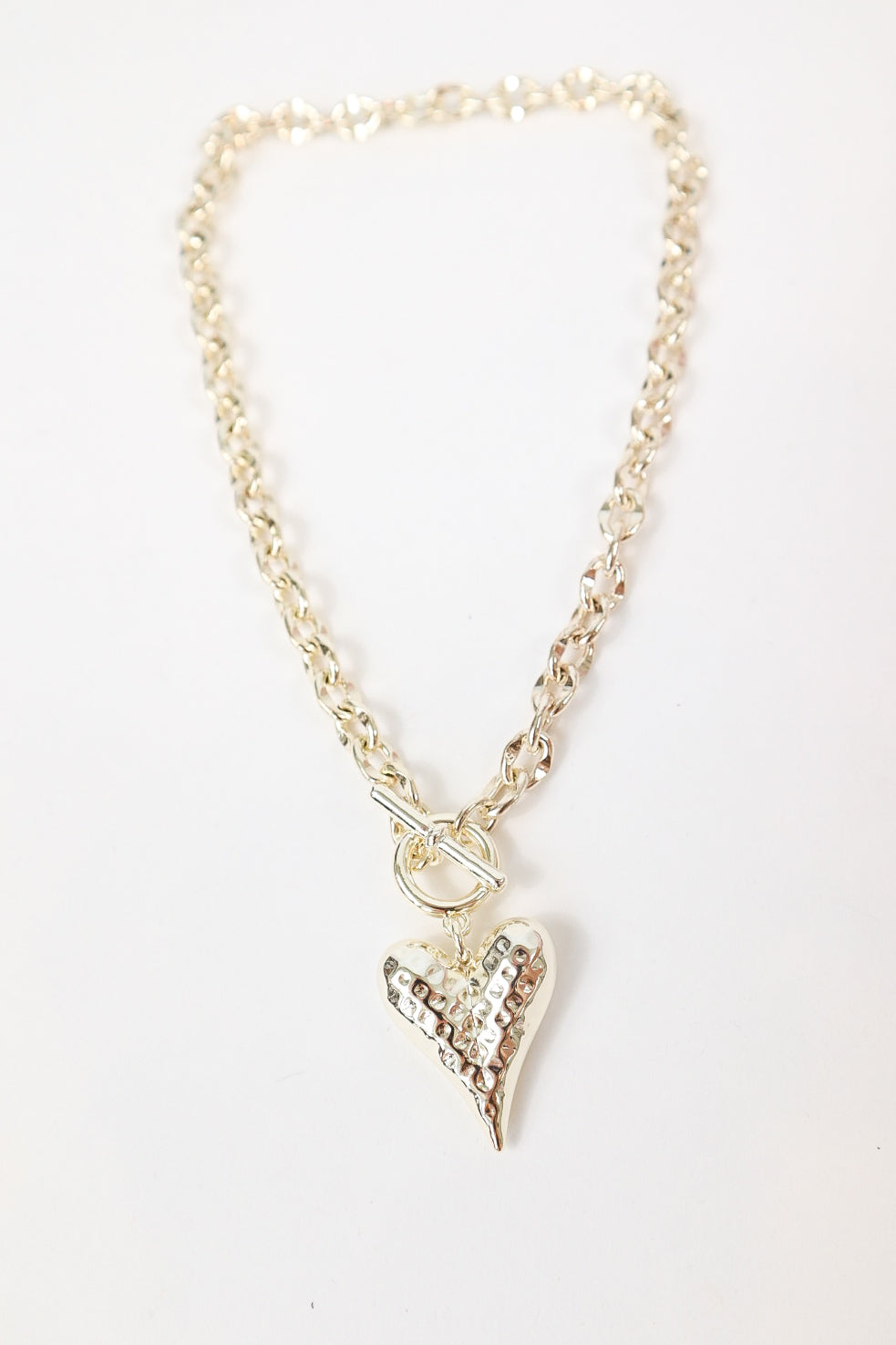 Golden Heart Link Necklace