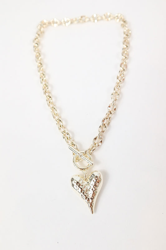 Golden Heart Link Necklace
