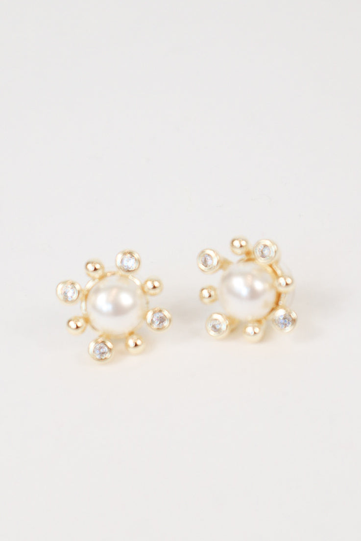 Pearl Burst Stud Earrings