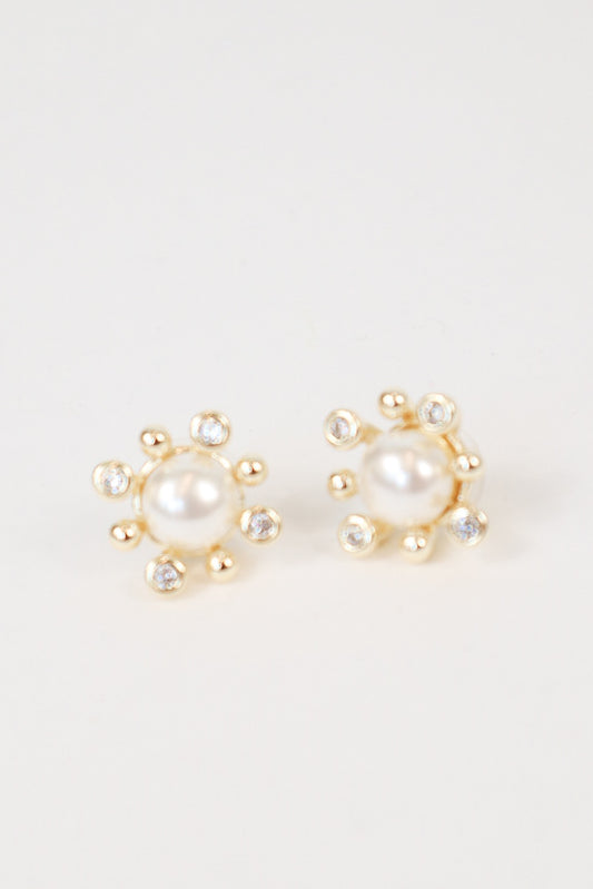 Pearl Burst Stud Earrings