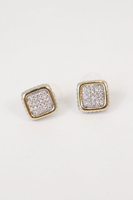 Spark Square Stud Earrings