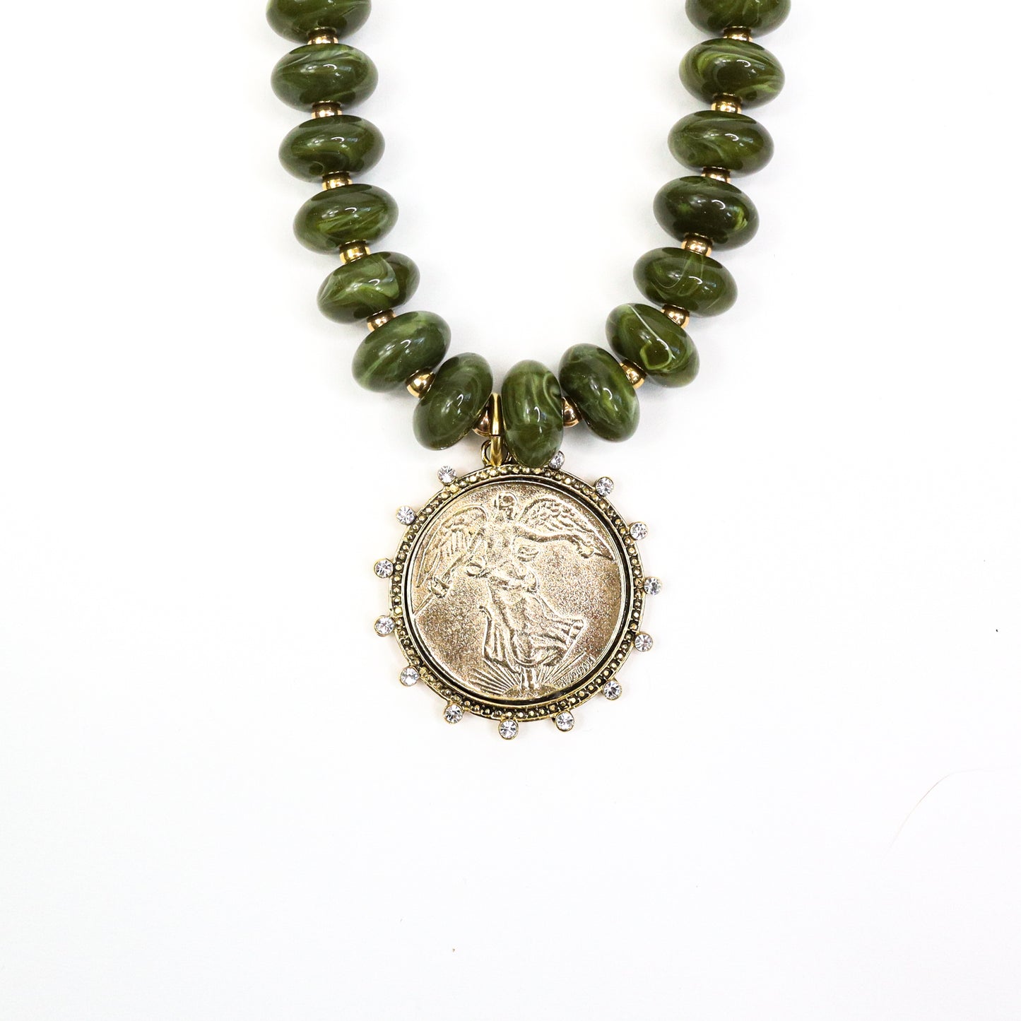 Jade Luxe Coin Medallion Necklace