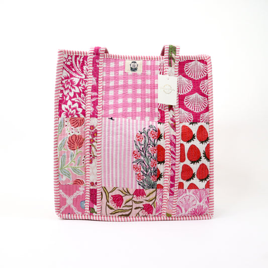 Pink City Quilted Tote