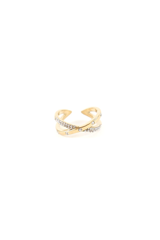 Celestia Crisscross Gold Ring
