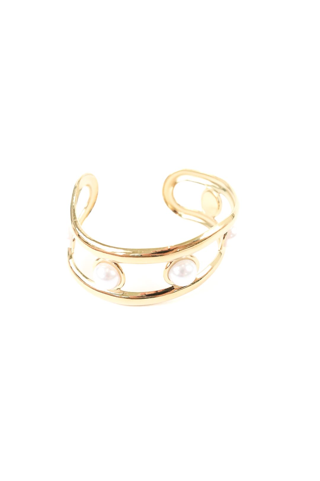 Luna Pearl Open Cuff Bracelet