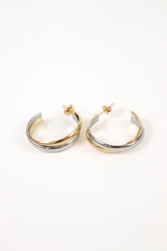 Harmony Twist Two-Tone Hoops
