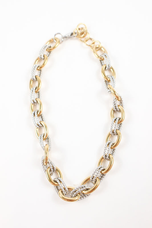 Aurielle Two-Tone Link Necklace