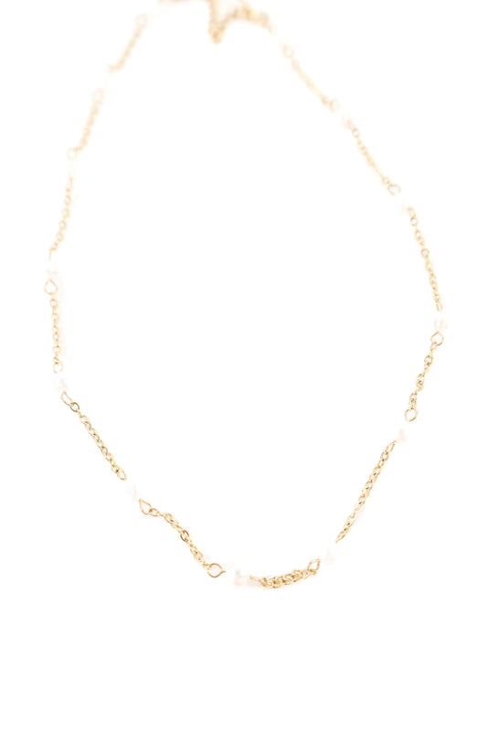 Celeste Whisper Gold Beaded Necklace