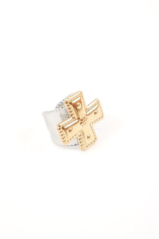 Aurelia Cross Statement Ring