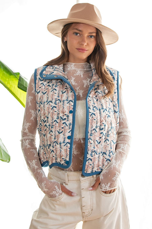 Nina Scalloped Quilted Vest