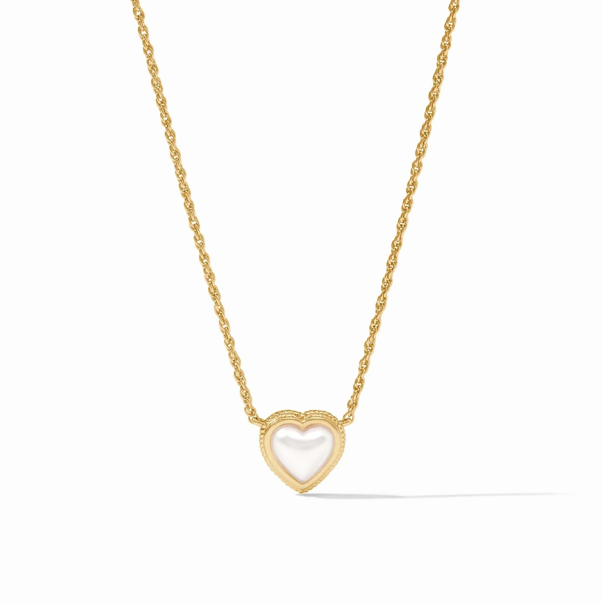 Julie Vos HeartDelicateNecklace_Pearl