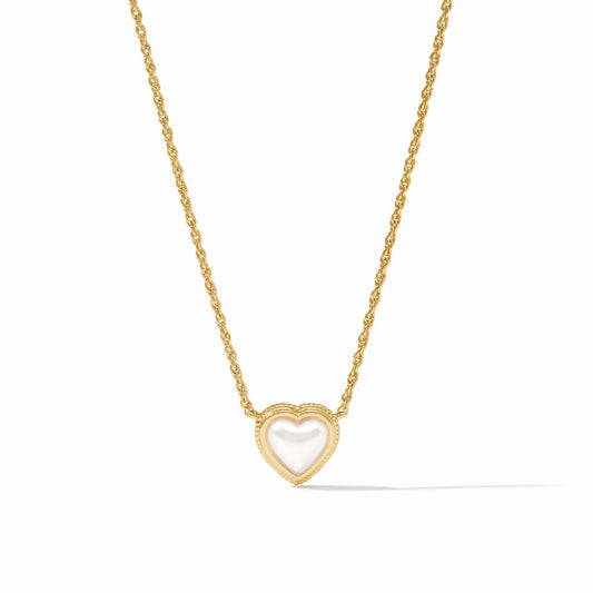 Julie Vos HeartDelicateNecklace_Pearl