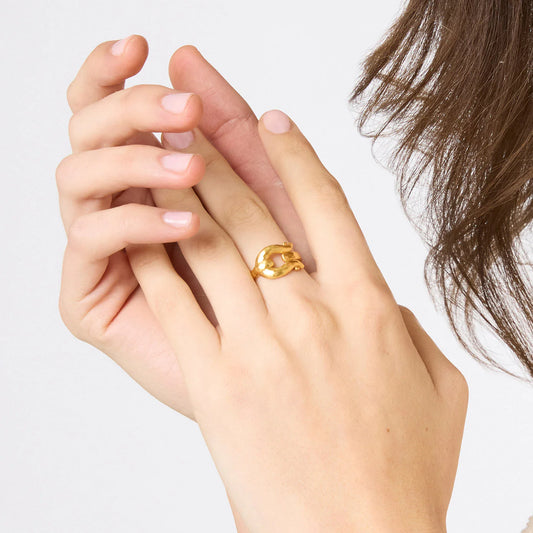 Julie Vos Saratoga Ring - Gold Hand