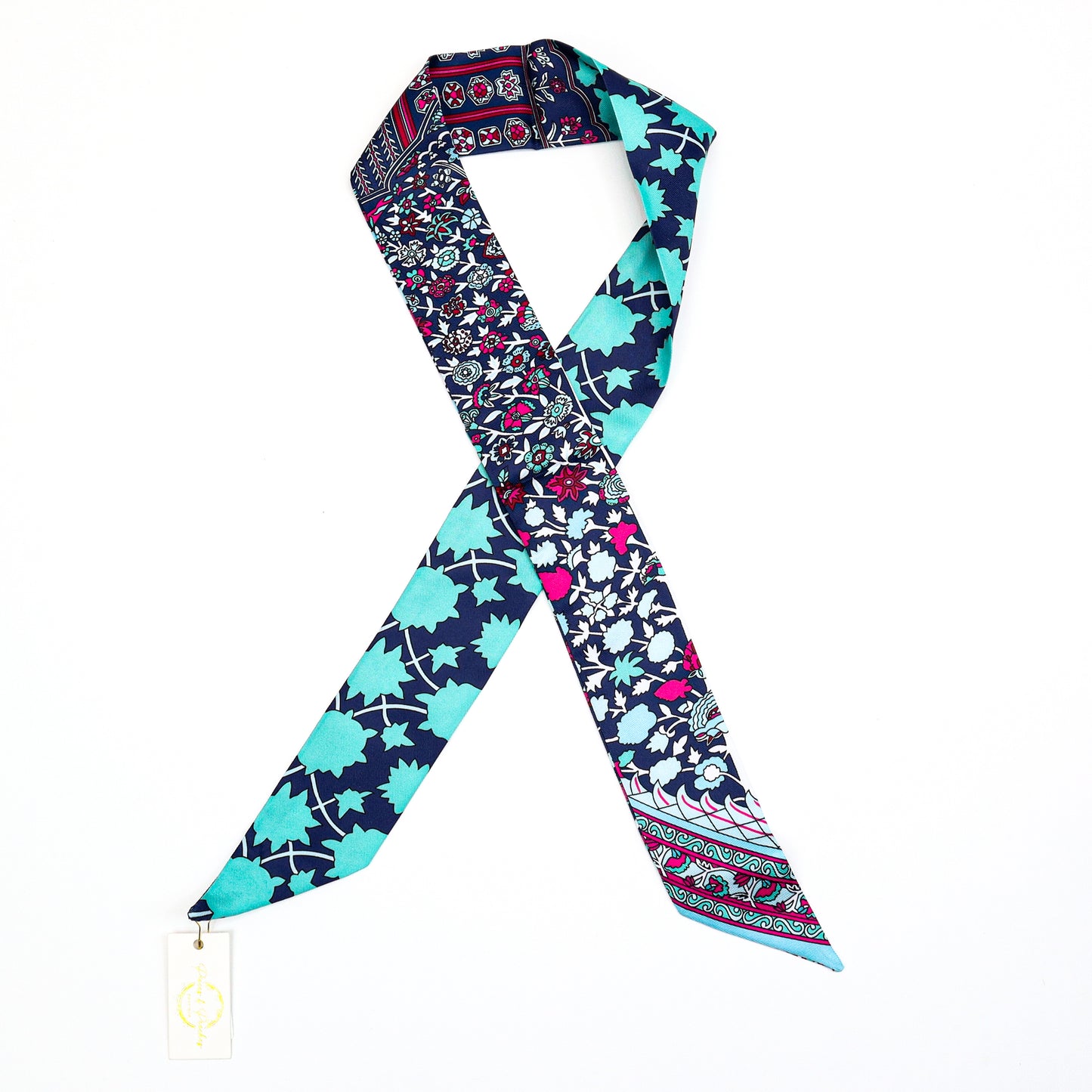 La_Petite_Soie_Scarf_Positano_Petals_Blue