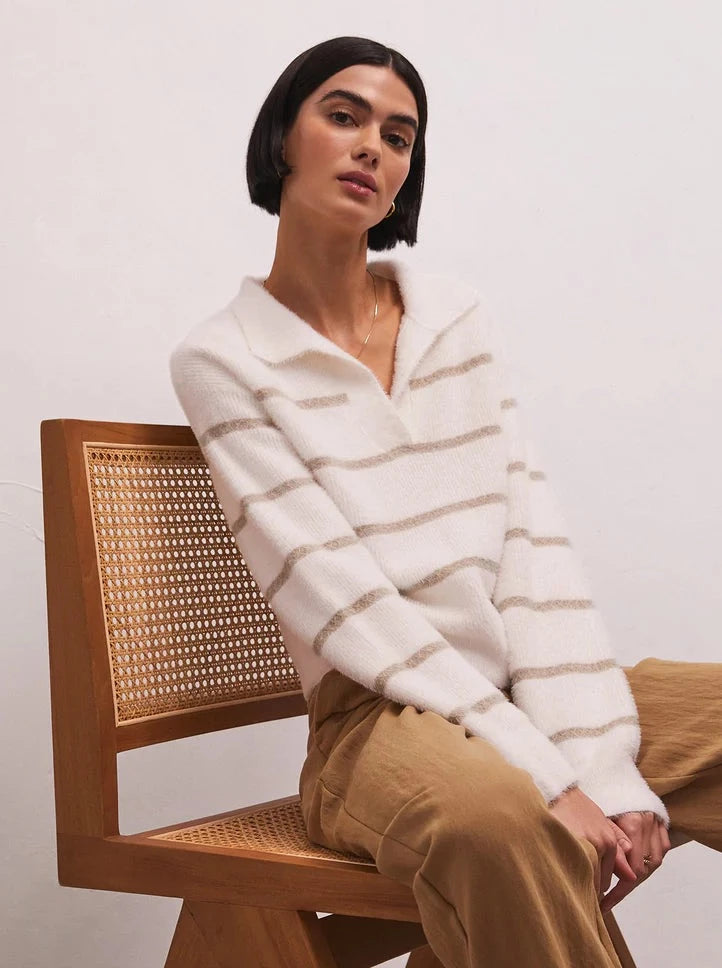 Monique Stripe Sweater - Sandstone