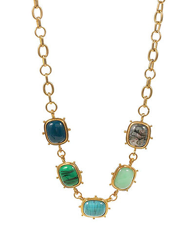 Della Linked Stone Choker
